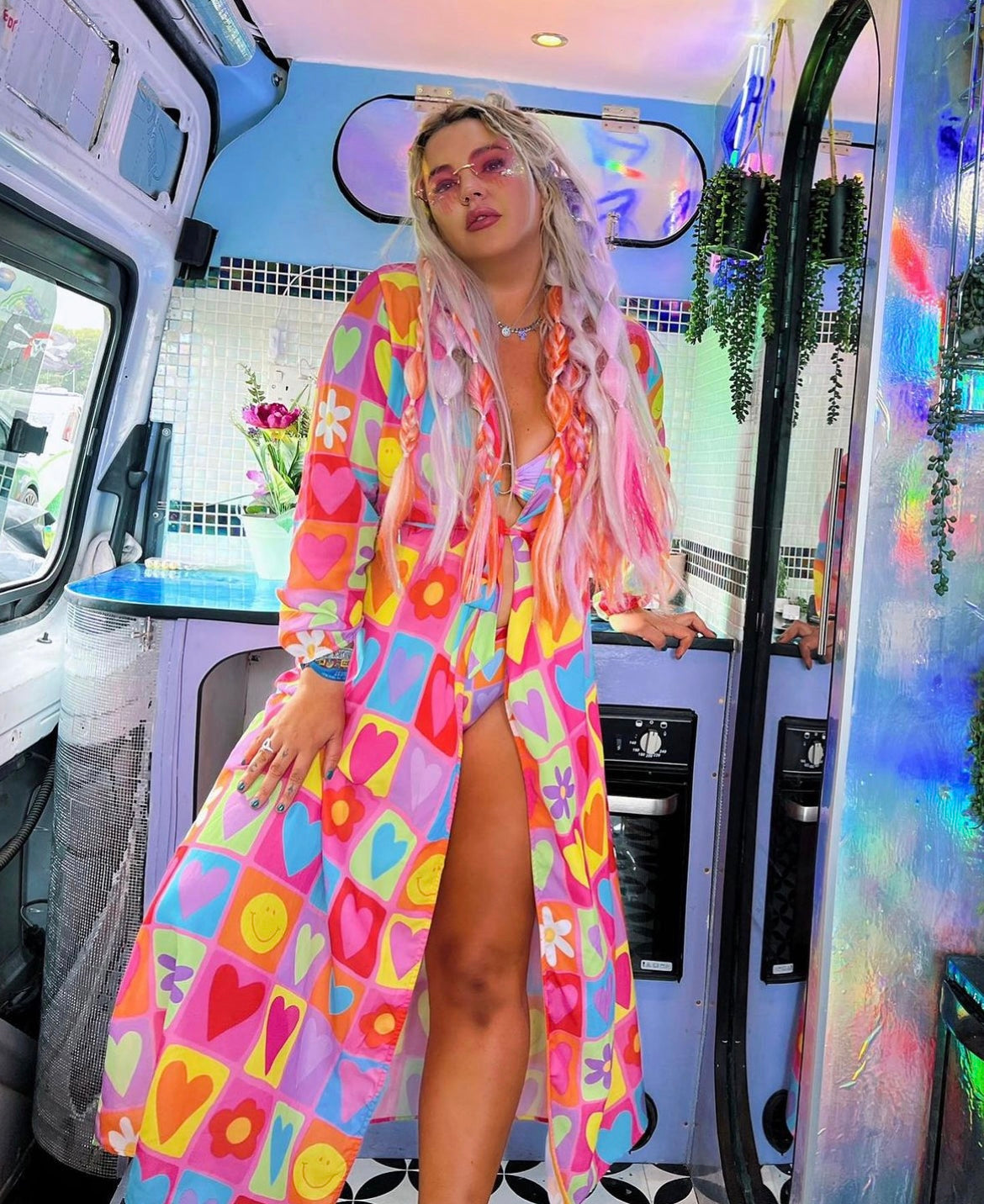 Happy Daze Maxi Chiffon Kimono Style Jacket