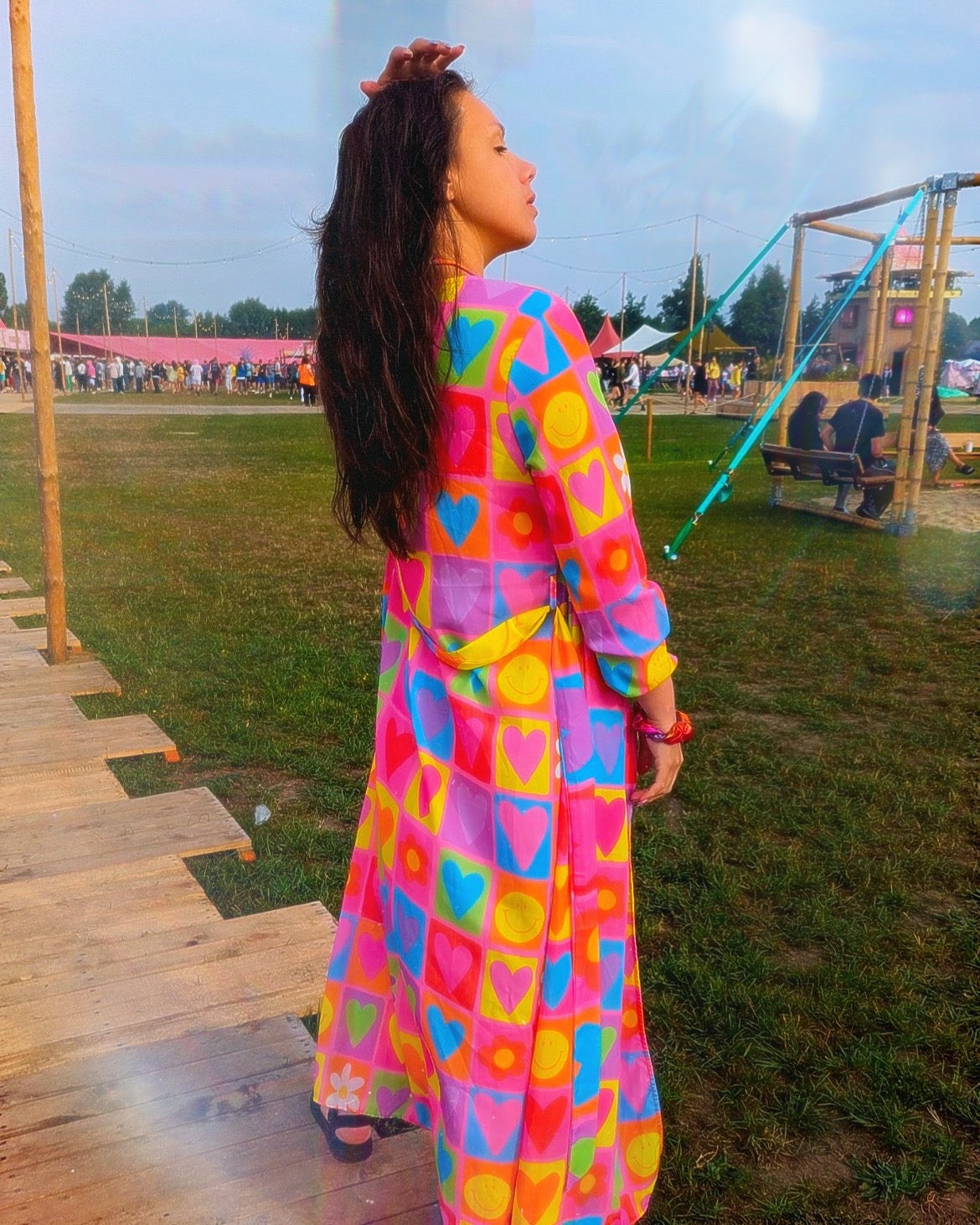 Happy Daze Maxi Chiffon Kimono Style Jacket