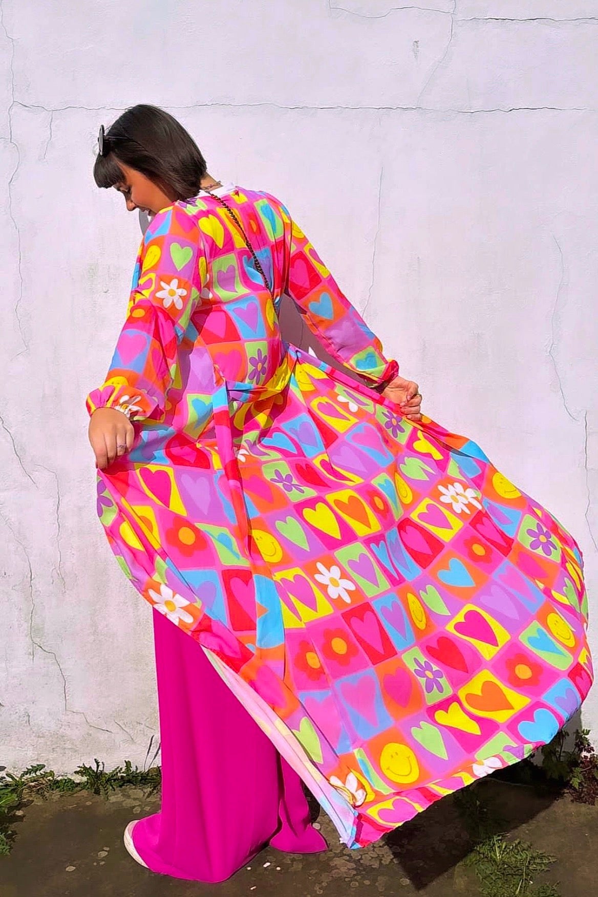 Happy Daze Maxi Chiffon Kimono Style Jacket