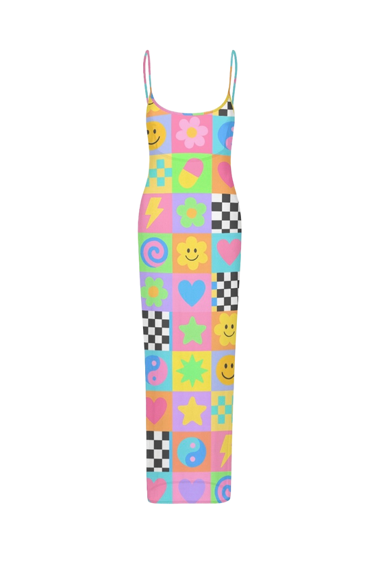 Vibe Check Mesh Midi Dress