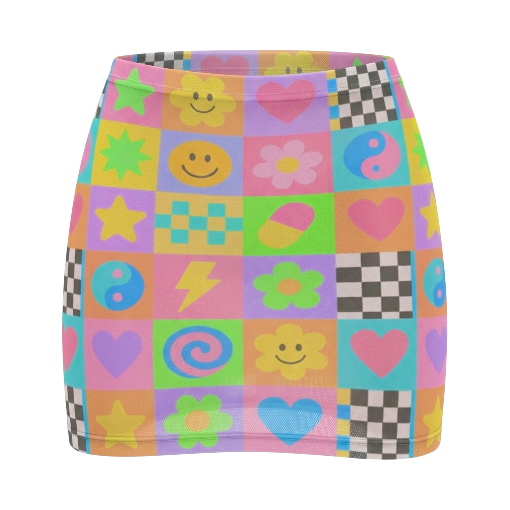 Vibe Check Mesh Mini Skirt