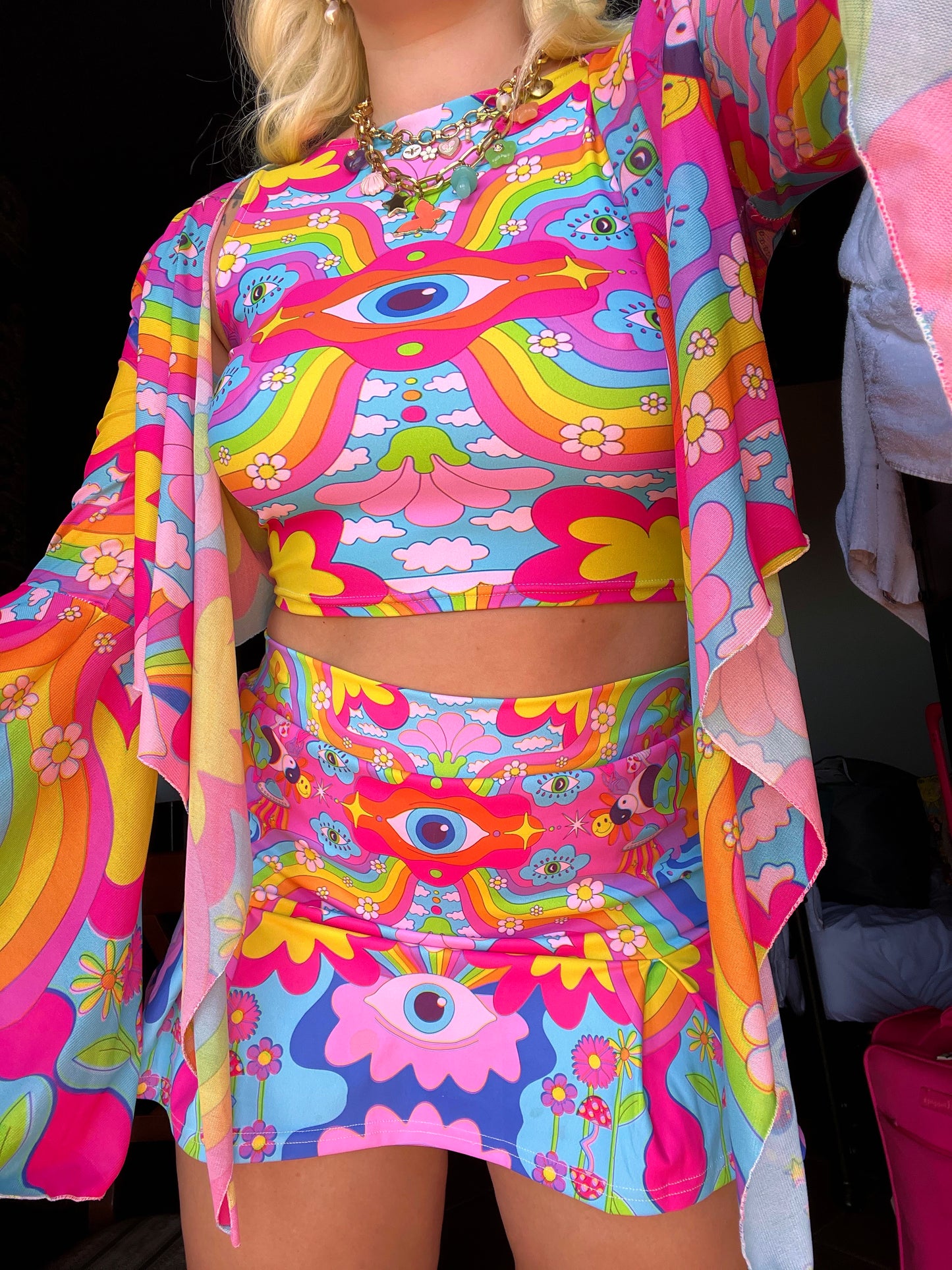 Cosmic Gaze Pleated Skort