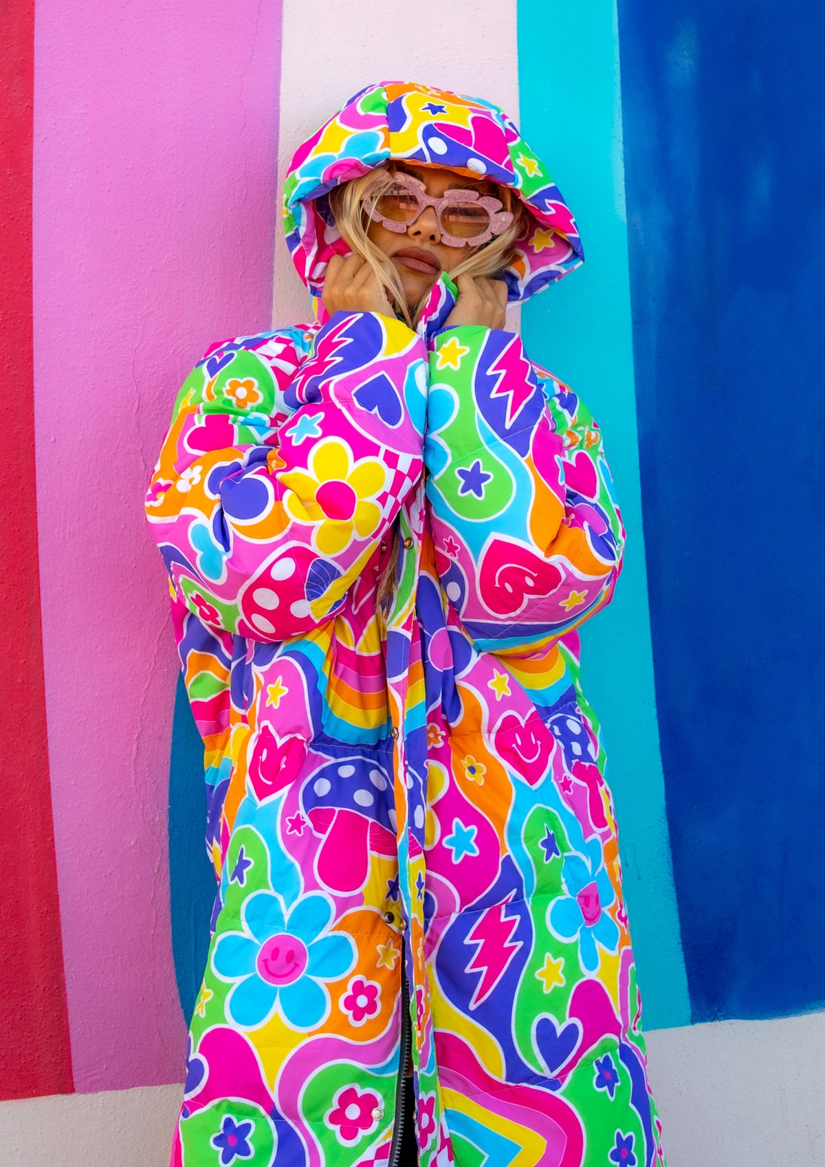 Groovy Love Long Puffer Jacket