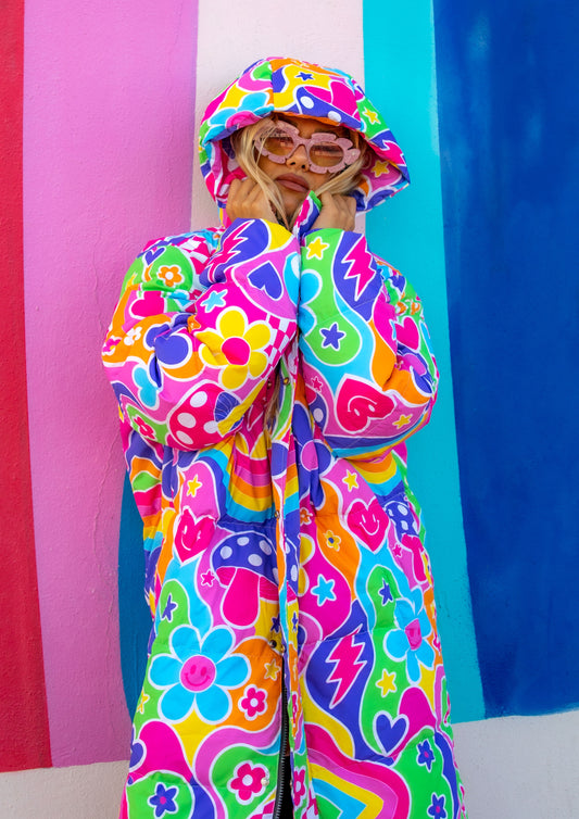 Groovy Love Long Puffer Jacket