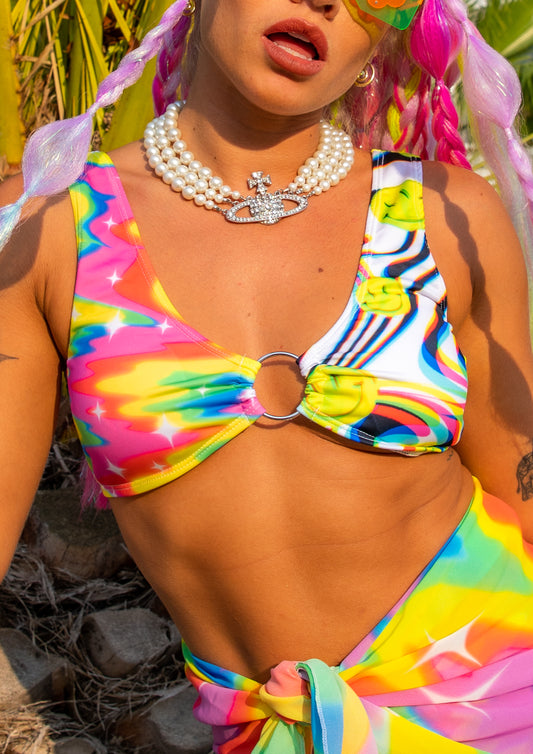 Disco Trip O-Ring Bikini Top